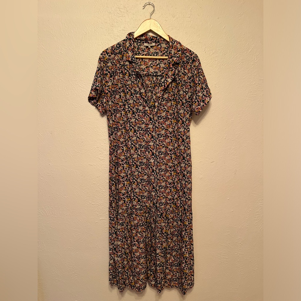 FRNCH Multicolor Floral Midi Dress